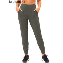 Lu Lu Align Leggings para mujer con bolsillos para teléfono, cintura alta, entrenamiento atlético, pantalones cónicos para salón