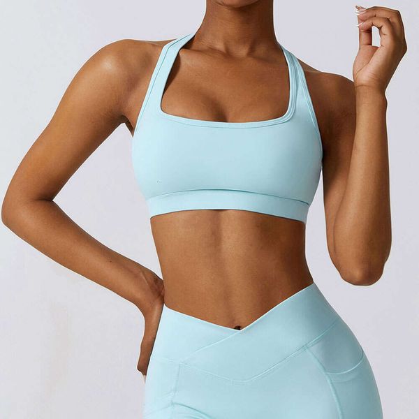 Lu Lu Align Lemon Femmes Soutien Élevé Impact Fitness Runing Push Up Gym Yoga Top Halter Sport Soutien-Gorge Orkout Vêtements Push-up Corset Rembourré Activewear