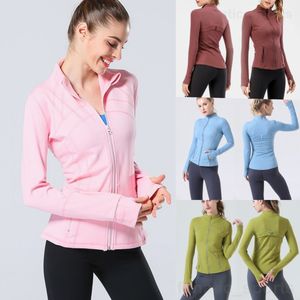 Lu Lu Align Lu Define Dames Sportjas Yoga Dunne Joggingjassen Kleding Hoge taille Gym Activewear Jas Trainingskleding met lange mouwen Opstaande kraag