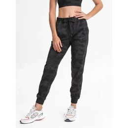 Lu Lu Align Pant Tissus extensibles Femmes Yoga Fitness Jogger Leggings avec deux poches latérales Camo Coupe ample Sport Active Skinny Pantalon longueur cheville Citrons LL Exercice