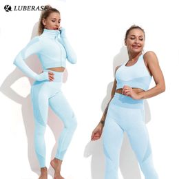 Lu Lu Align Set Entrenamiento Ropa de gimnasia 2 Fitness para mujer Chándal Leggings Sujetadores deportivos Top Manga larga Mujer Ropa deportiva Traje Yoga Lemon LL mujer