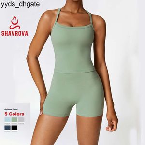 Lu Lu Align Taille Tummy Shaper Sport Yoga Citroen LLs Top Dames Gym tanktops Ingebouwde bh's Sneldrogend Workout Hardloopkleding Fitness Top Gym CBX8519