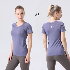 LU LU B Dames Yoga Outfit T-shirts T-shirts Sportkleding Outdoorkleding Casual Volwassen Gym Excerise Hardlopen Nauwsluitend Korte mouw Tops Ademend S