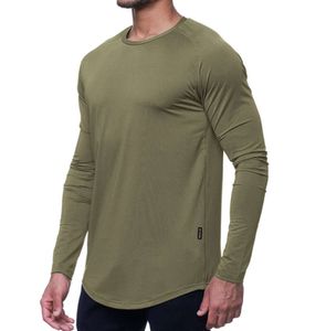 LU LU L Hommes Yoga Tenue Sport T-shirt À Manches Longues Hommes Sport Style Entraînement Serré Vêtements De Fitness Élastique À Séchage Rapide Vente Chaude Vêtements À La Mode