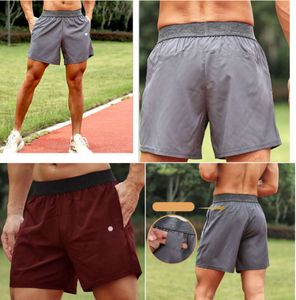 Lu Lu L Men Yoga Sports Shorts extérieur Fitness Shorts secs Séchés Couleur Solide Running Quarter Pant Designer Clothing 45636