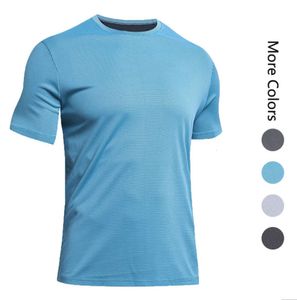 LU LU L Camiseta deportiva para hombre al aire libre Camiseta corta de secado rápido que absorbe el sudor Ropa de moda de manga corta para hombre