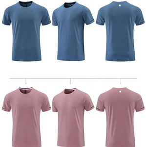 LU LU L -R661 MEN YOGA TIGNE Gym T-shirt Exercice Fitness Wear Sport Varse Basketball Running Ice Silk Shirts extérieurs