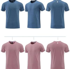 LU LU L -R661 MEN YOGA TIGNE Gym T-shirt Exercice Fitness Wear Varse Trainage Basketball Running Ice Silk Shirts Outdoor Tops courte manche Elastic Breathable 632