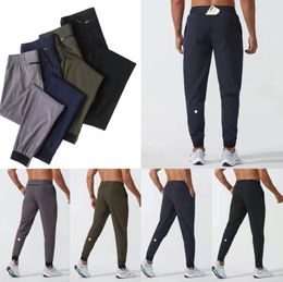 LU LU L para mujer LL Jogger Pants Ejercicio Traje de yoga Tirar de la cuerda Gimnasio Secado rápido Correr dibujar pantalones deportivos Entrenamiento físico Faja para piernas Espalda larga con capucha Pantalón de diseñador para hombre