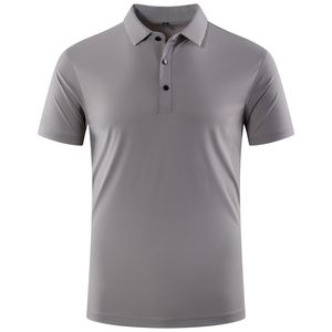 Lu Lu lemen hommes Polo chemise de sport hommes séchage rapide anti-transpiration entraînement haut court hommes entraînement à manches courtes grande taille 5XL