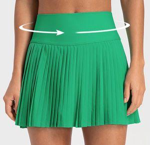 lu lu lemen Jupes de yoga tenues plissées tennis golf shorts de sport avec poche intérieure leggings pour femmes pantalons respirants à séchage rapide course à pied exercice fitness vêtements de sport