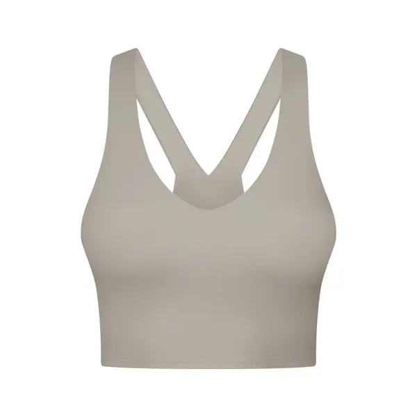 Lu Lu lemens Outfit Yoga profundo Cuello en V Almohadillas para sujetador deportivo Mujeres Transpirable Fitness Tank Push Up Entrenamiento Crop Top Chaleco de gimnasio suave Ropa interior de talla grande