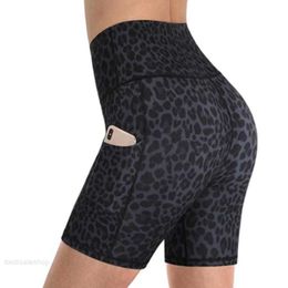 LU LU LEMONS Shorts léopard femmes entraînement collants de cyclisme Sport sueur peau de serpent Biker Shorts taille haute confortable court Yoga pantalon Leggings chaud bon haut