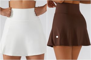 LU LU LEMONS Tenue de marque de yoga pour femme - Jupe de tennis taille haute - Jupe d'exercice chaude - Short de pom-pom girl - Fiess Wear - Pantalon élastique de sport pour fille