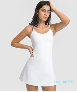 LU LU LEMONS – tenue de Yoga pour femmes, tenue d'alignement, coussinet de poitrine, robes intérieures de Golf, de gymnastique, Fiess, robe de Tennis pour femmes