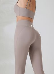 LU LU LEMONS Yoga Leggings taille haute forme en V avec aligner paillettes imprimé sans couture pantalon de gymnastique Legging pour Fiess CK1262