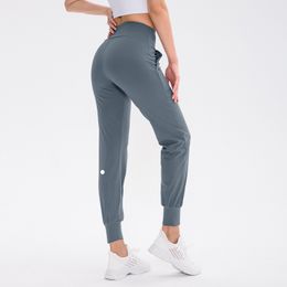 LU LU LEMONS Yoga neuvième femmes-552 course Fiess Joggers doux taille haute élastique femmes pantalons de Jogging 4 couleurs s