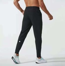 LU LU LMens Jogger Pantalons longs Sport Yoga Outfit Séchage rapide Cordon de serrage Poches de sport Pantalons de survêtement Pantalons Casual Taille élastique Fitness Designer Pant Mens