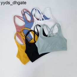 Lu Lu lulus Soutien-gorge long Energy pour femme - Rembourré sexy - Dos croisé - Fitness - Haut de course - Évacuation de la transpiration - Soutien moyen - Soutien-gorge de yoga avec lululemenlu