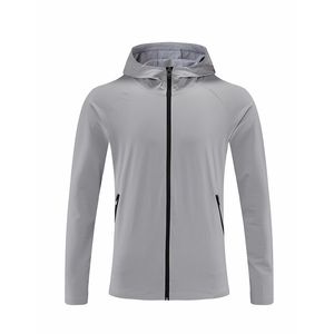 Lu Lu hommes Sport nouvelle veste à capuche avec fermeture éclair décontracté respirant en plein air survêtement tenue randonnée Cardigan matériel vêtements d'extérieur
