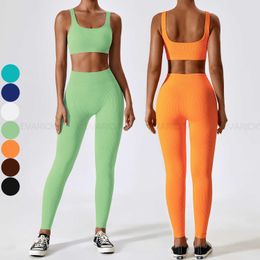 Lu Lu marque privée correspondant Compression ensemble d'entraînement femmes vêtements vêtements actifs salle de sport Fitness bout à bout Leggings Yoga ensembles femme