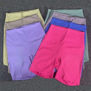 Lu Lu Shorts aligne les shorts hauts de la taille élevée Fiess Fiess Runchable Womente's Women's Sports Underpants Gry Running Workout Sports Woman