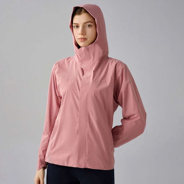 Lu Lu Align Veste de sport pour femme - Manteau de yoga, automne, imperméable, poches zippées, polaire, randonnée, respirant, hiver, coupe-vent, coque souple à capuche