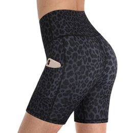 Lu Lu femmes Shorts entraînement léopard cyclisme collants Sport sueur peau de serpent Biker Shorts taille haute confortable court Yoga pantalon Leggings chaud bon haut sympa