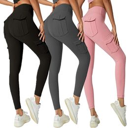 Lu Lu Yoga Citron Algin Offre Spéciale Femmes s'entraîner fitness GYM WEAR Pantalon de poche Pantalon serré extensible Compression taille haute Trou serré LL Align vêtements de sport