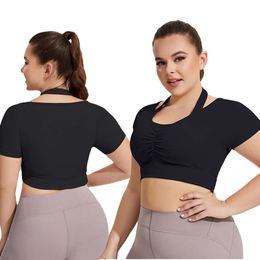 Lu Lu Yoga Lemon Algin Traje de mujer Conjunto de mujer con curvas Camiseta sin mangas de talla grande Traje de polainas de cintura alta Ropa deportiva de talla grande para mujer Sujetador de gimnasio Pantalones Ropa deportiva LL Align ropa de gimnasia