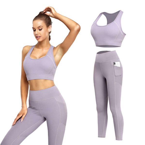 Lu Lu Yoga citron Algin femme costume femmes Fitness soutien-gorge séchage rapide Leggings de gymnastique débardeur pantalon costume 2 pièces ensemble de vêtements de Sport dame vêtements de Sport LL Align gym clothes