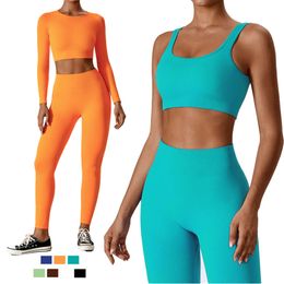 Lu Lu Yoga Lemon Algin Woman Suit Ensemble d'entraînement pour femme Matériel en nylon sans couture Gym Fitness Soutien-gorge Leggings Lady Sportswear 2 pièces Activewear Vêtements de sport LL Align gym clo