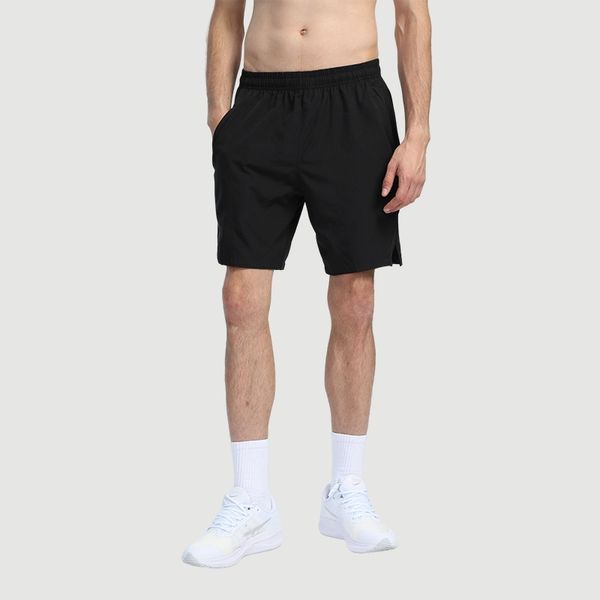 Lu Lu Yoga Pantalones Cortos para Hombre Traje Hombres Quinto Pantalones Correr Deporte Transpirable Entrenador Pantalones Cortos Ropa Deportiva Gimnasio Ejercicio Adulto Fitness Desgaste Elástico con Bolsillo L