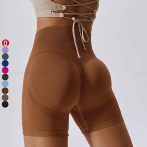 Lu Lu Yoga Femmes Entraînement Biker Shorts Compression Scrunch Fesses Contour Shorts Sans Couture Scrunch Fesses De Levage Femmes Gym Fitness Lu Lememm Wokrout