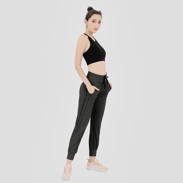 Lu Lu – pantalon d'entraînement de Yoga pour femmes, survêtement de course, avec poche, cordon de serrage, décontracté, conique, pour salon