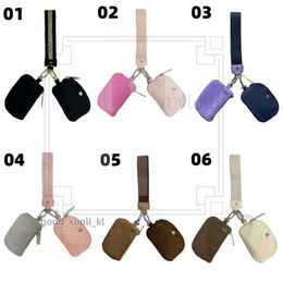 lu lu yoga polsbandskoppelingszak sleutelhanger portemonnee yoga tas gym mini designer tas tas portemonnee met afneembare ritswikkel rond polswacht portemonnee draagbare muntentas roze 136