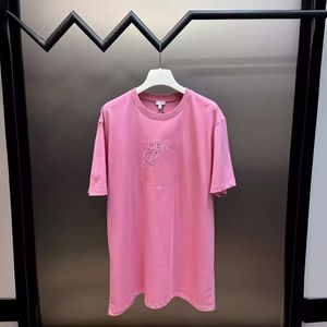 LU LUO JIA Version correcte HIGH SS Nouveau T-shirt à manches courtes décontractées en coton brodé