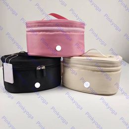 Bolsa de maquillaje Lu pinkyoga, bolsas para exteriores, Kit ovalado para mujer, bolsas de almacenamiento de maquillaje para gimnasio de 3,5 L, bolsa de cosméticos, riñonera, monederos