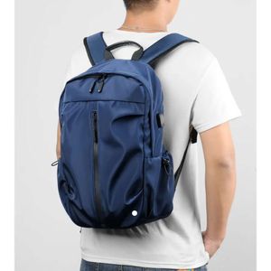 Lu Men Backpack Nylon Étudiants ordinateurs Sacs d'extérieur adolescents High Captile Schoolbag Tendance coréenne avec sac à dos sac d'ordinateur portable