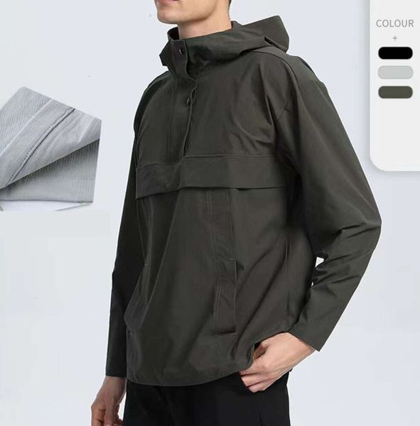 lu Chaqueta con capucha para hombre Correr al aire libre Ropa de escalada Impermeable Cálido Secado rápido Pesca Ciclismo Senderismo Chaquetas deportivas Nuevo estilo Ropa de marca de moda