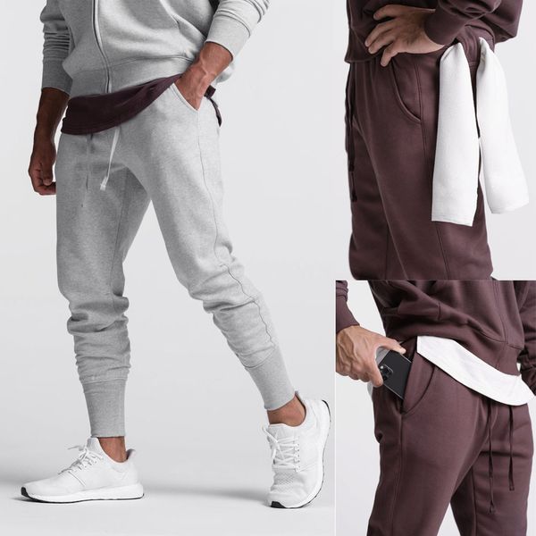 Lu Hommes Jogger Pantalons Longs Sport Yoga Tenue Séchage Rapide Cordon Poches De Sport Pantalons De Survêtement Pantalons Hommes Casual Taille Élastique fitness CK2006