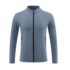 Lu Men New Sports Zipper Jacket Casual Brethable Brethable Outdoor Jogger Vestes Tenue de randonnée Cardigan Matériau Outwear 3018