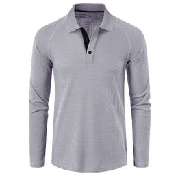 Lu hommes course sport à manches longues T-shirt hommes Style col montant chemise formation Fitness vêtements formation élastique pull 23043