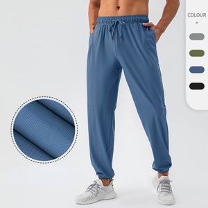 Lu mannen jogger lange broek sport sport yoga outfit snel droge trekkoord gym zakken joggingbroek broek heren casual elastische taille fitness 4 kleuren