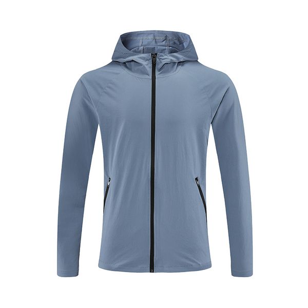 LU Мужская ткань для альпинизма на открытом воздухе, нейлоновая быстросохнущая ветрозащитная и модная куртка, куртка с капюшоном на молнии, повседневный бретонский спортивный костюм для улицы
