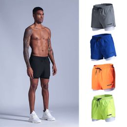 Lu Men Sport Shorts décontractés Men's 2 en 1 entraînement Running Lightweight Raining Yoga Gym 7 "Athletic Plus taille Shorts pour hommes Man Lu Lemon LL