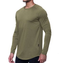 lu Hommes Yoga Outfit Sport T-shirt à manches longues Hommes Sport Style Entraînement serré Vêtements de fitness Élastique Vêtements à séchage rapide Marque respirante et de mode