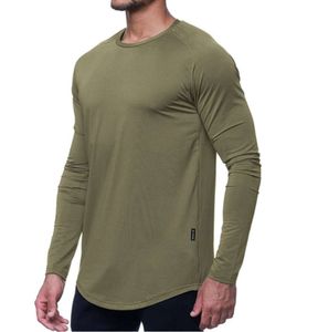 lu Mannen Yoga Outfit Sport T-shirt met lange mouwen Heren Sportstijl Strakke training Fitnesskleding Elastisch Sneldrogend Draag warm 44