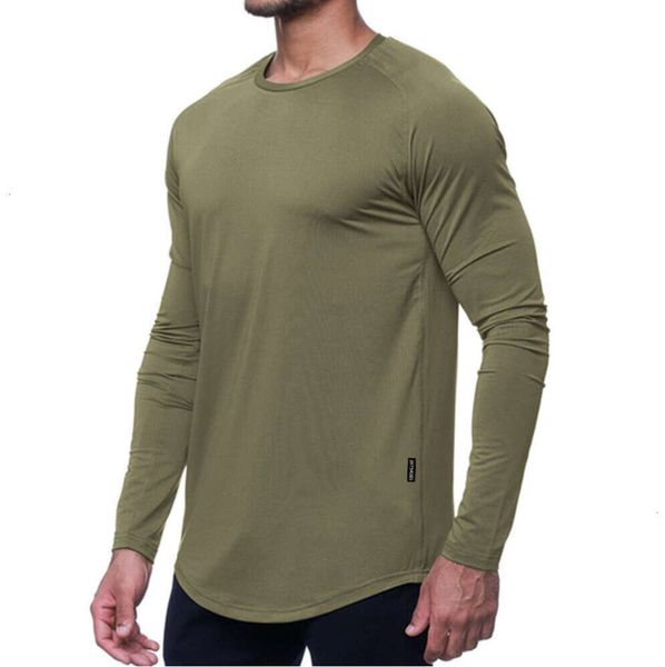 Lu Men Yoga Outfit Deportes Camiseta de manga larga Estilo deportivo para hombre Entrenamiento ajustado Ropa deportiva Ropa elástica de secado rápido El mismo modelo para celebridades de Internet 110