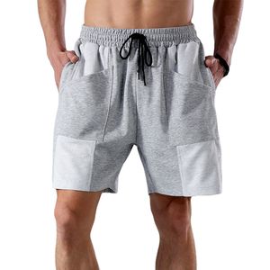 Lu hommes Yoga sport court Short en coton avec poches téléphone portable décontracté course gymnase cinquième hommes survêtement pantalon K-100